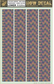  HGW Models  1/32 4-Color Lozenge Lower, Faded Canvas Fabric-Type w/Transparent Base (7"x10") (Decals) HGW532042