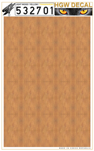  HGW Models  1/32 Yellow Light Wood transparent no grid sheet: A4 HGW532701