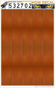  HGW Models  1/32 Natural Dark Wood transparent no grid sheet: A4 HGW532702