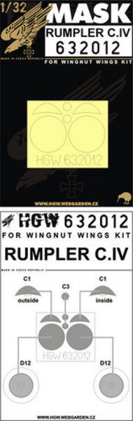  HGW Models  1/32 Rumpler C.IV (designed to be used with Wingnut Wings kits) HGW632012