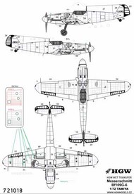  HGW Models  1/72 Messerschmitt Bf.109G-6 Riveting sets HGW721018