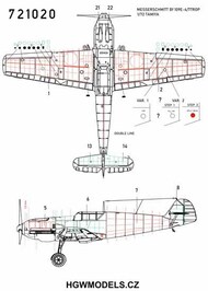  HGW Models  1/72 Messerschmitt Bf.109E-3/Bf.109E-4/Bf.109E-7/Trop HGW721020