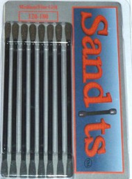  Hobby Stix  NoScale Sandits: 120/180 Grit Round Tip Sanding Stick w/Plastic Stem (5.5") (8/Pk) HSX4023