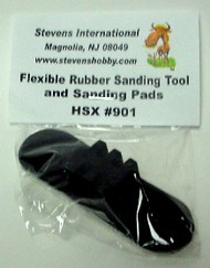 Flexible Rubber Sanding Tool w/3 diff Waterproof Sanding Pads (Bagged) #HSX901