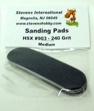  Hobby Stix  NoScale 240 Grit Medium Waterproof Sanding Pads for #901 (6/Bag) HSX903