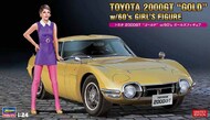 Toyota 2000GT Gold with 60's Girl Figure OUT OF STOCK IN US, HIGHER PRICED SOURCED IN EUROPE #HSGSP533