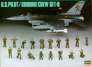  Hasegawa  1/48 U.S.Pilot/Ground Crew Set B 36 Figures inc 8 Air Crew OUT OF STOCK IN US, HIGHER PRICED SOURCED IN EUROPE HSGX4805