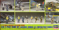  Hasegawa  1/72 WWII Pilot set British Japanese, German, American OUT OF STOCK IN US, HIGHER PRICED SOURCED IN EUROPE HSGX7208