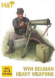  Hat Industries  1/72 WWI Belgian Heavy Weapons (2) & Soldiers (24 w/2 Horses) HTI8291
