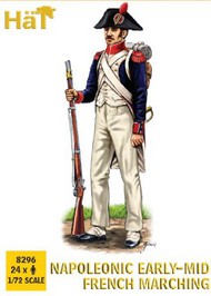  Hat Industries  1/72 Napoleonic Early-Mid French Infantry Marching (24) HTI8296