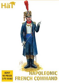  Hat Industries  1/72 Napoleonic French Command (24 w/2 Horses) HTI8297