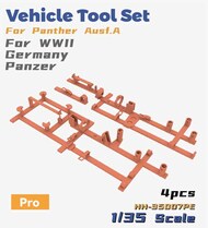 Heavy Hobby  1/35 Vehicle Tool Set For Panther Ausf.A For WWII Germany Panzer PE* HVH-35007PE