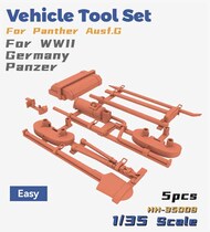  Heavy Hobby  1/35 Vehicle Tool Set For Panther Ausf.G For WWII Germany Panzer* HVH-35009