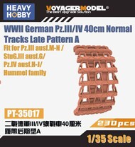  Heavy Hobby  1/35 WWII German Pz.III/IV 40cm Normal Tracks Late Pattern A* HVH-PT35017