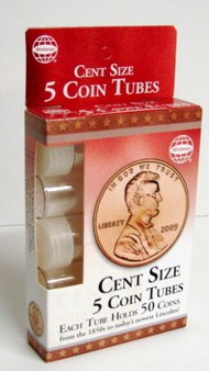  H.E. HARRIS  NoScale Cents Coin Tubes (5/bx)* HEH1689