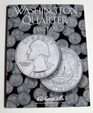  H.E. HARRIS  NoScale Washington Quarter 1988-1998 Coin Folder HEH2691