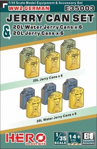 WWII German Jerry Cans (6) & Water Jerry Cans (6) #HHKE35003