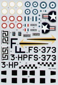  Hi Decal  1/48 F-84G Thunderjet FR/GR/YUGO/THAI HD48019