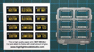 License Plate Frames (6) & Printed Plates (12) #HMO50