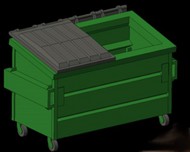  Hi-Tech Products  HO Green Trash Dumpster Kit HDS8002