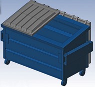  Hi-Tech Products  HO Blue Trash Dumpster Kit HDS8003
