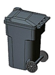  Hi-Tech Products  HO Black Yard Trash Cans (6) HDS8010