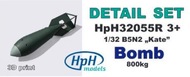  HPH Models  1/32 Nakajima B5N2 Kate 3D-Printed 800kg bomb HPH32055R-3