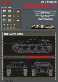  HQ-Masks  1/16 Jagdpanzer IV L48 unidentified Waffen SS unit Hungary Spring 1945 Paint Mask HQ-JPA16005