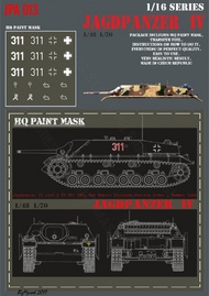  HQ-Masks  1/16 Jagdpanzer IV L48 2nd Pz.Div. Western Front Summer 1944 Paint Mask HQ-JPA16013