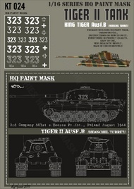  HQ-Masks  1/16 Kingtiger 3rd Company 501st schwere.Heeres Pz.Abt. Poland August 1944 Paint Mask HQ-KT16024