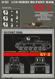  HQ-Masks  1/16 KV-8 Flame '43' Unit Unidentified, Eastern Front 1942, Paint Mask HQ-KV16002