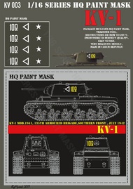KV-1 '102' 135th Armoured Brigade, Southern Front,July 1942 Paint Mask #HQ-KV16003