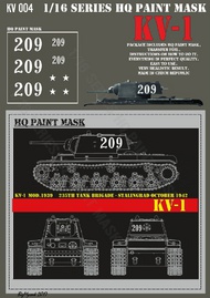  HQ-Masks  1/16 KV-1 '209' 235th Tank  Brigade, Stalingrad October  1942, Paint Mask HQ-KV16004