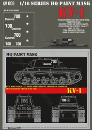  HQ-Masks  1/16 KV-1  'SUVOROV 700'206th Independent Armoured Regiment,Leningradsky front june 1944, Paint Mask HQ-KV16008