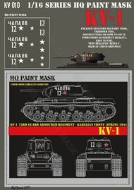  HQ-Masks  1/16 KV-1  'CAPAJEV 12'73rd Guard Armoured Regiment-Karelian Front,Spring 1944, Paint Mask HQ-KV16010
