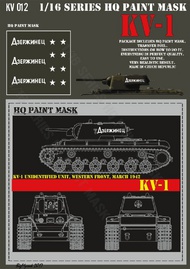  HQ-Masks  1/16 KV-1  'DZERZINEC 'Unidentified Unit,Western Front,March 1942 Paint mask HQ-KV16012