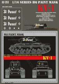  HQ-Masks  1/16 KV-1   'ZA RODINU'116th Armoured Brigade , Western Front May 1942 Paint mask HQ-KV16018