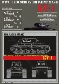  HQ-Masks  1/16 KV-1   'ZA RODINU 34-18' Uknown Unit, Stalingrad, September 1942 Paint mask HQ-KV16019