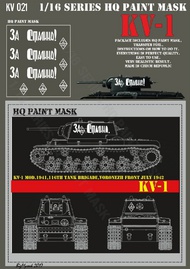  HQ-Masks  1/16 KV-1   'ZA STALINA' 116th Tank Brigade, Voronezh Front July 1942 Paint mask HQ-KV16021