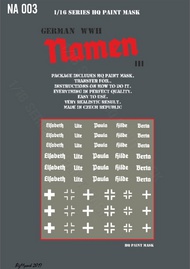 WWII German Names For Vehicles Paint mask #HQ-NA16003