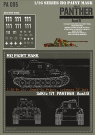  HQ-Masks  1/16 Panther G 1.SS-Pz.Div. Kampf-Gr. Peiper Ardennes 12.1944 Paint Mask HQ-PA16005