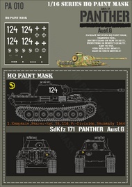 Panther G 1.Komp Pz-Rgt 24 116.Pz.Div. Normandy 1944 Paint Mask #HQ-PA16010