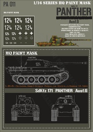  HQ-Masks  1/16 Panther G 1.SS-Pz.Div Kampf-Gruppe Peiper La Gleize Ardennes 12.1944 Paint Mask HQ-PA16011