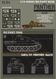 HQ-Masks  1/16 Panther G 12.SS-Pz.Div. Hitlerjugend Ardennes 17.12.1944 Paint Mask HQ-PA16014