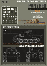  HQ-Masks  1/16 Panther D Pz.Abt.52 Rg.39 10th Panzerbrigade Kursk July 1943 Paint Mask HQ-PA16016