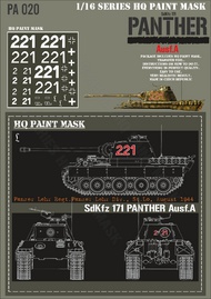  HQ-Masks  1/16 Panther A Panzer Lehr Rgt.Pz.Lehr Div. St Lo August 1944 Paint Mask HQ-PA16020