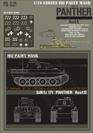  HQ-Masks  1/16 Panther G 2. Komp Pz.Abt.2107 Pz-Brigade 107 Overloon 09.1944 Paint Mask HQ-PA16021