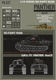  HQ-Masks  1/16 Panther G Probably 130.Pz.Rgt. Pz.Lehr Div Ardennes 12.1944 Paint Mask HQ-PA16027