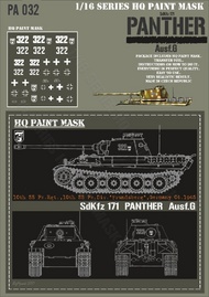  HQ-Masks  1/16 Panther G 10th SS Pz.Rgt. 10th SS Pz.Div. Frundsberg Germany 04.1945 Paint Mask HQ-PA16032