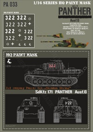  HQ-Masks  1/16 Panther G 3rd Komp Panzer Rgt. Hermann Goring Paint Mask HQ-PA16033